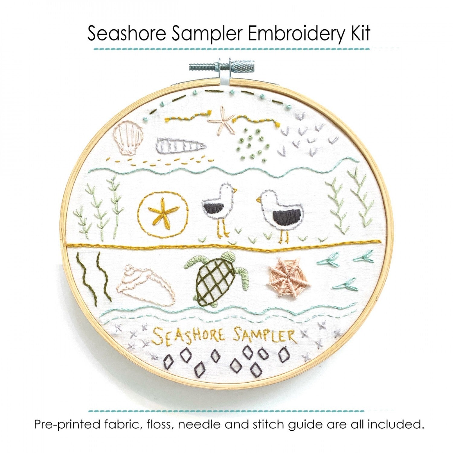 Seashore Embroidery Sampler Kit , quilting and craft projects
