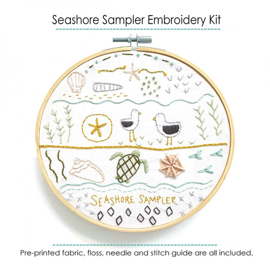 Seashore Embroidery Sampler Kit , quilting and craft projects