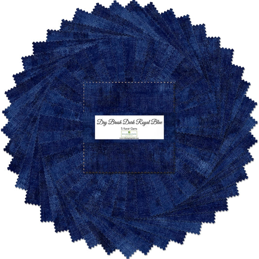 Dry Brush - Dark Royal Blue 127 mm Squares 42pc sewing and quilting product