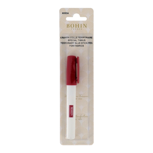 Bohin Temporary Glue Stick For Fabrics for applique, sewing and craft projects