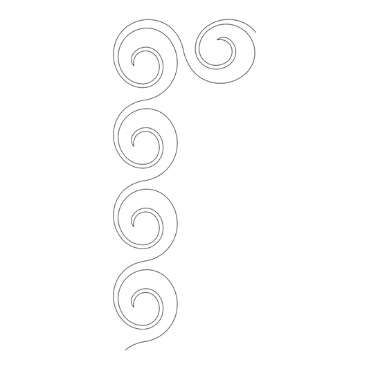 Wave Border Quilting Stencil 2.5 in for precise cutting, marking and patchwork