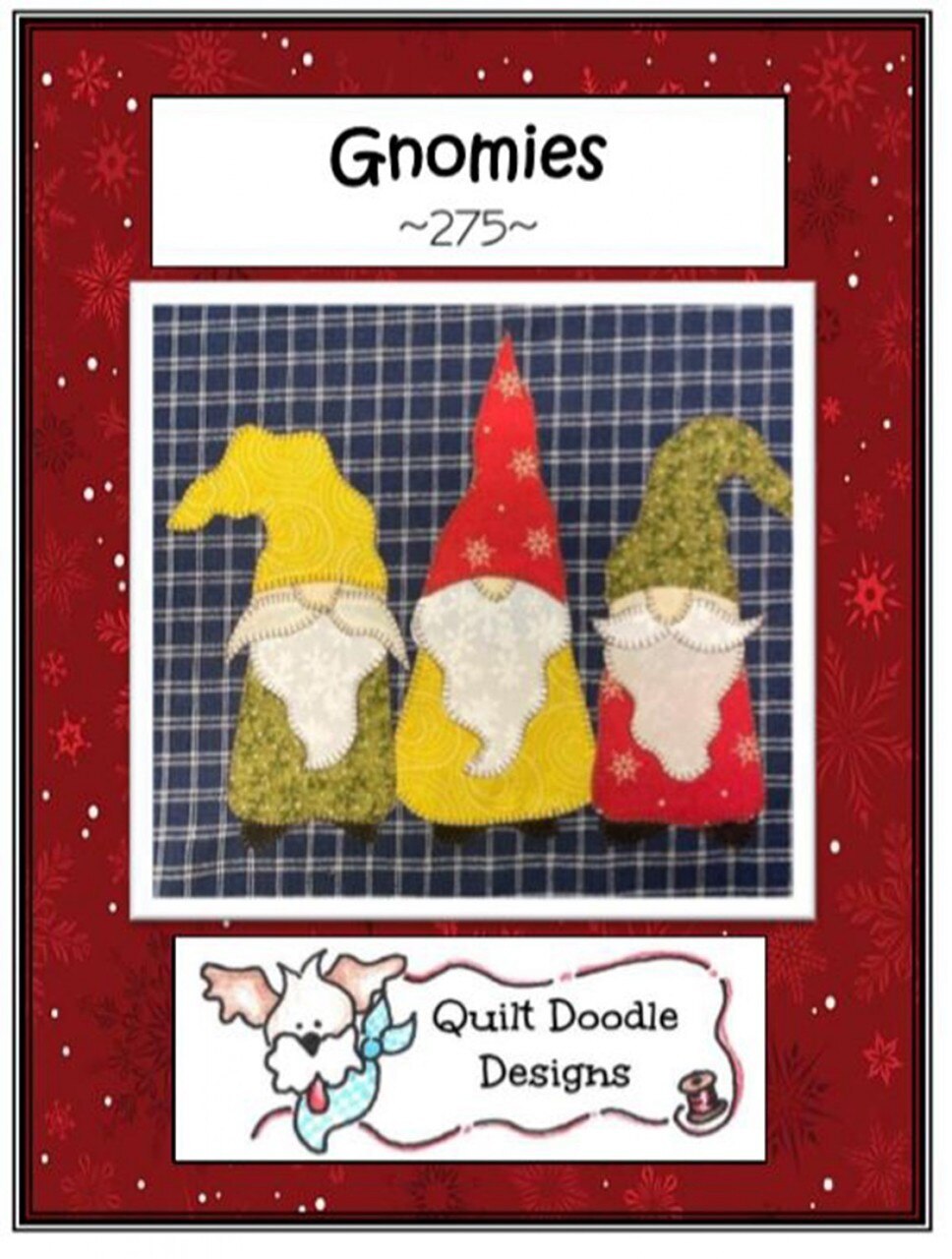 Gnomies Doodle Applique Design Pattern , quilting and craft projects