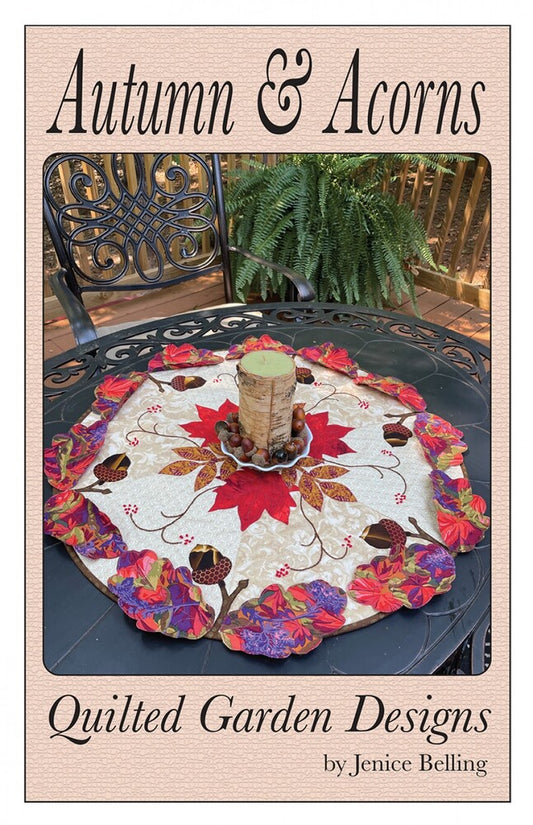 Autumn & Acorns Table Topper Pattern , quilting and craft projects