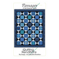 Passages Fat Quarter Quilt Pattern featuring a geometric design in shades of blue and teal.