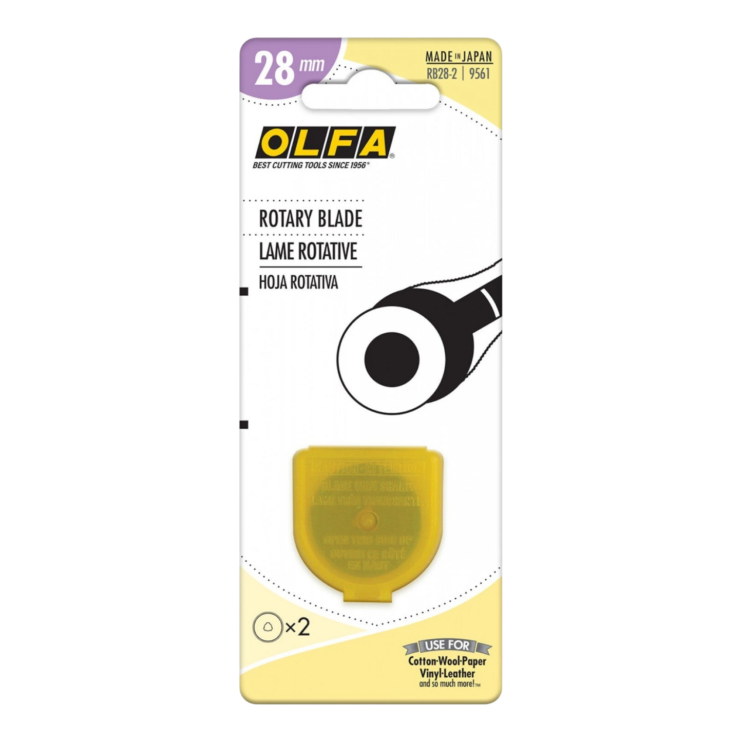 Olfa Rotary Blade - 28 mm - Refill pk of 2