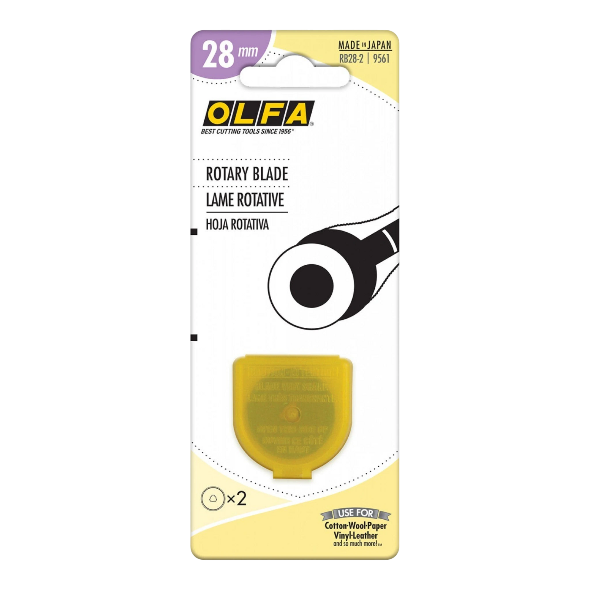 Olfa Rotary Blade - 28 mm - Refill pk of 2