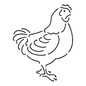 Quilt Stencil Bantam Chicken 127 mm for precise cutting, marking and patchwork