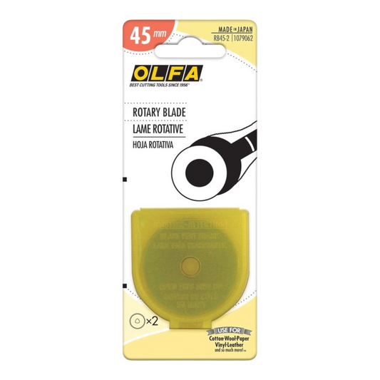 Olfa Rotary Blades Standard - RB45-2 45 mm - Refill Pack of 2