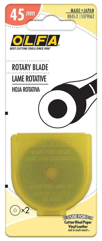 Olfa Rotary Blades Standard - RB45-2 45 mm - Refill Pack of 2 sewing and quilting product