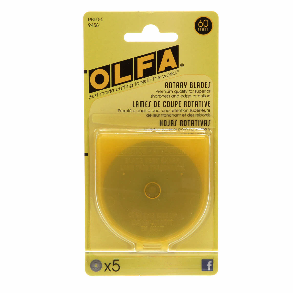 Olfa Rotary Blades 60 mm Refill - RB60-5pk sewing and quilting product