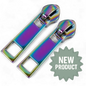 Rainbow Iridescent Zipper Pull #5 - 4 Pack for bag making and sewing projects