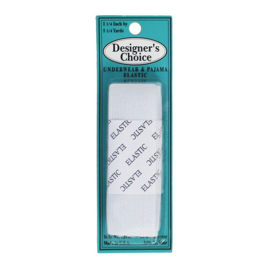 Knit Sport Elastic 32 mm x 1yd White for garments, sewing and bag making projects