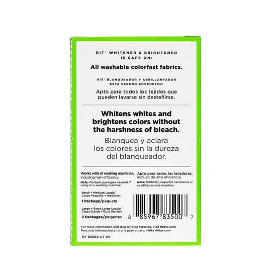 Rit Whitener & Brightener Powder – Laundry Brightener for Whites & Colours