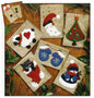 Gift Bag Ornaments Pattern KIT - 6 bags , quilting and craft projects
