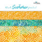 Batiks Exp Tjaps - That Summer Feelin' 2.5 Inch Rolie Polie, 40 Pcs. for patchwork, quilting and sewing