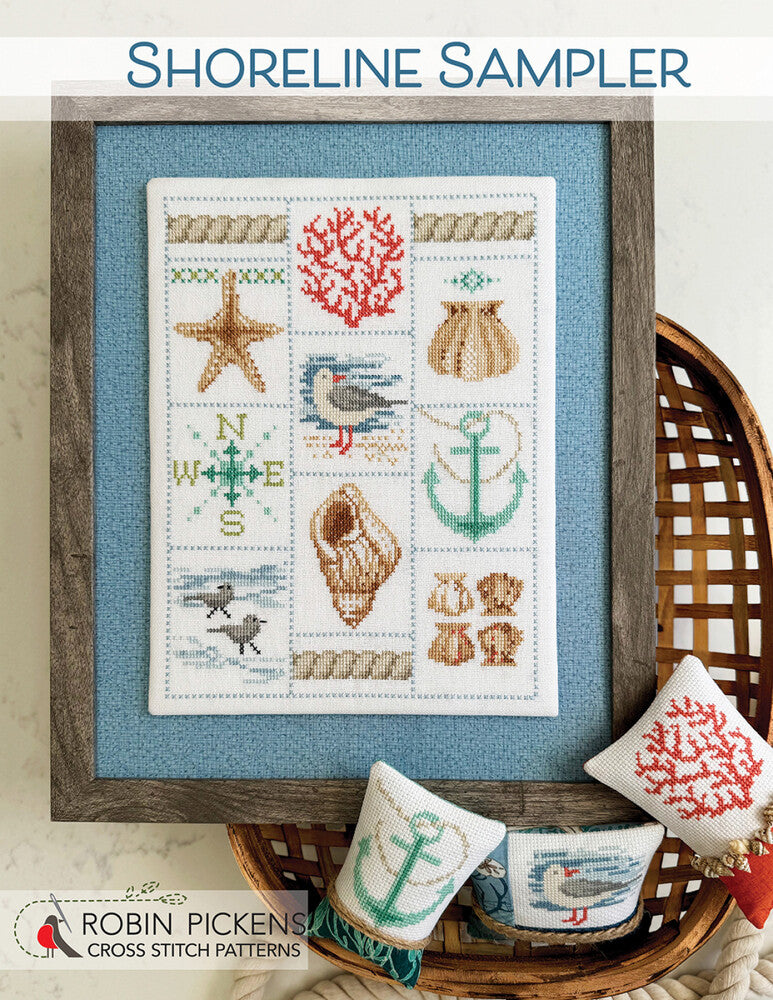 Shoreline Sampler Cross Stitch Pattern , quilting and craft projects