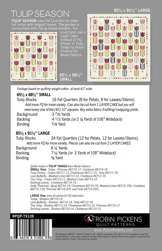 Tulip Season Quilt Pattern , quilting and craft projects