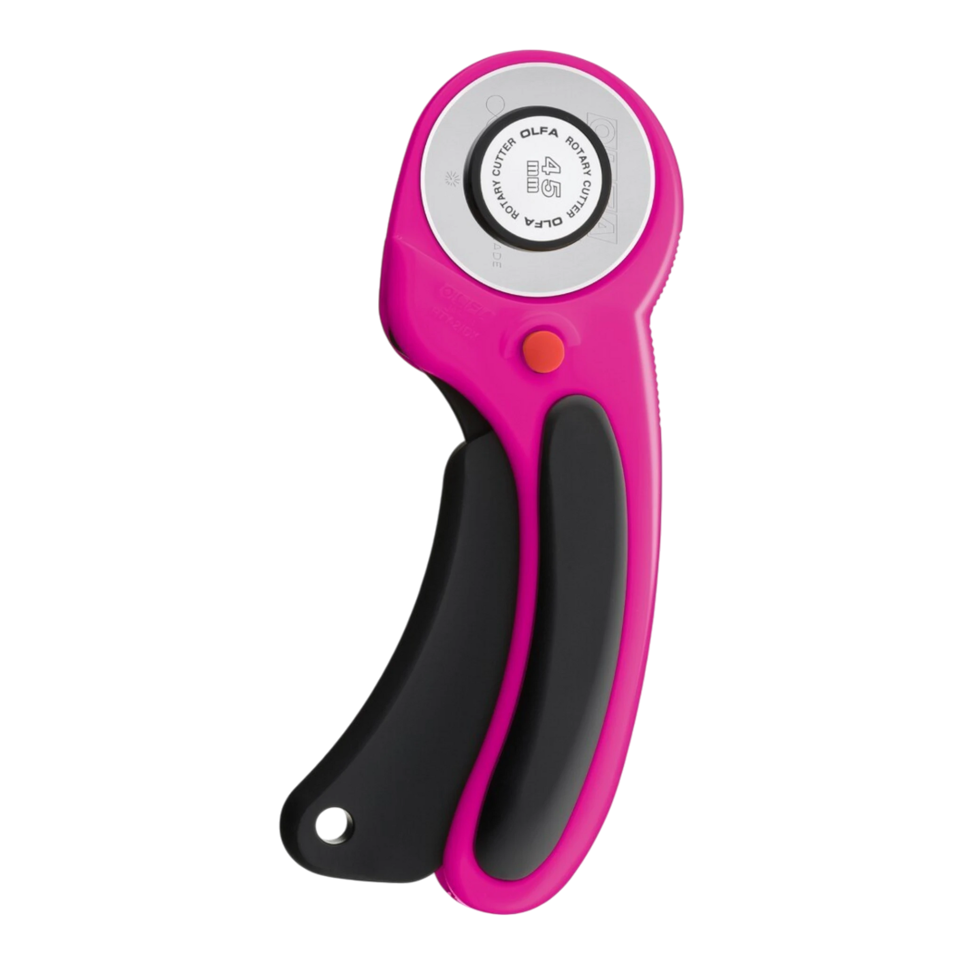 OLFA 45 mm Ergonomic Rotary Cutter Magenta , quilting and fabric cutting