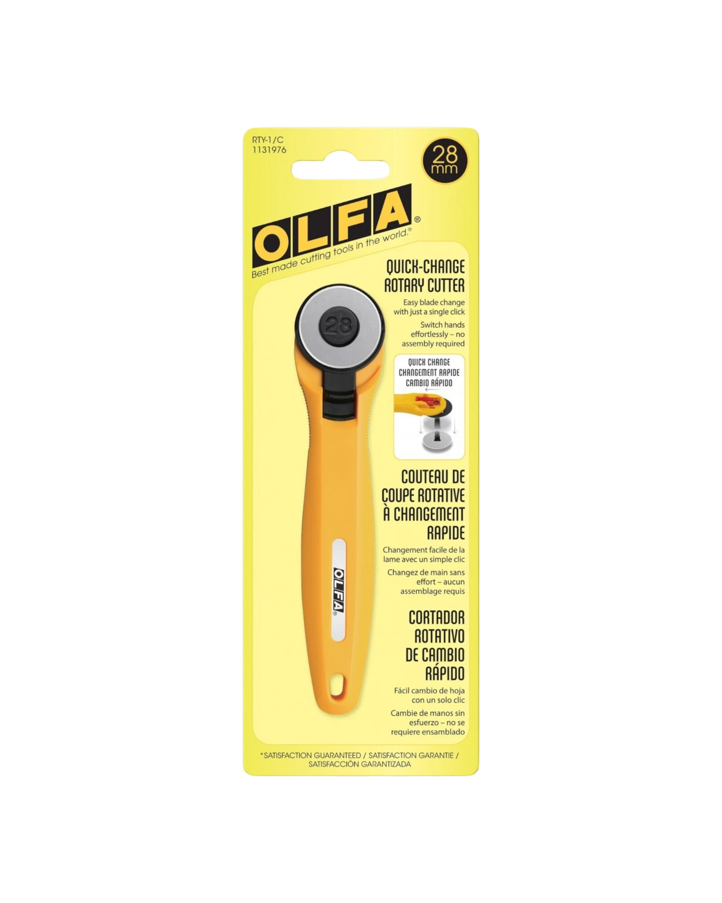 Olfa Quick Blade Change Rotary Cutter 28 mm