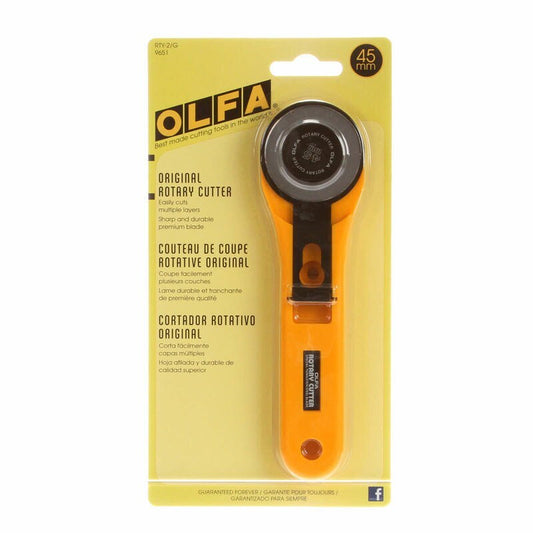 Olfa Rotary Cutter 45 mm , quilting and fabric cutting