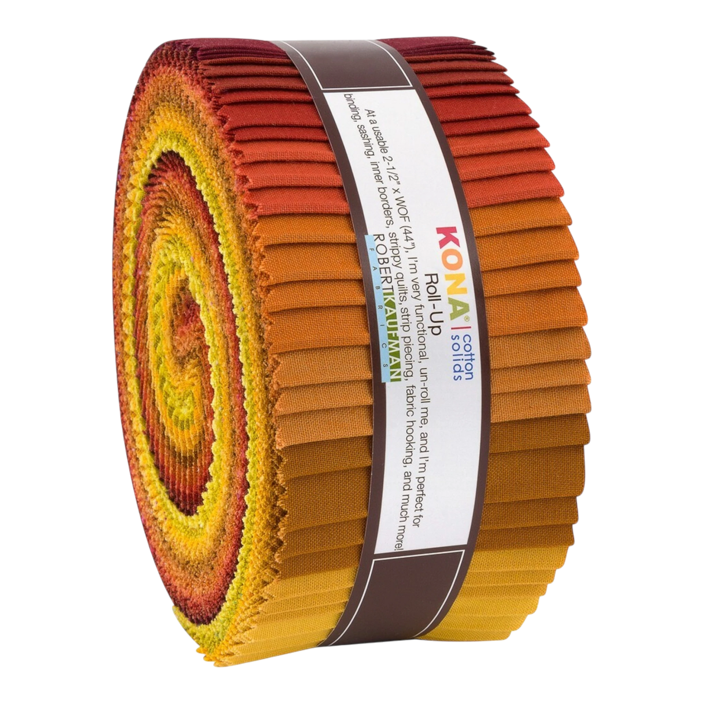 Kona Cotton Jelly Roll – Autumn Hues | 40 Precut 2½″ Strips for patchwork, quilting and sewing