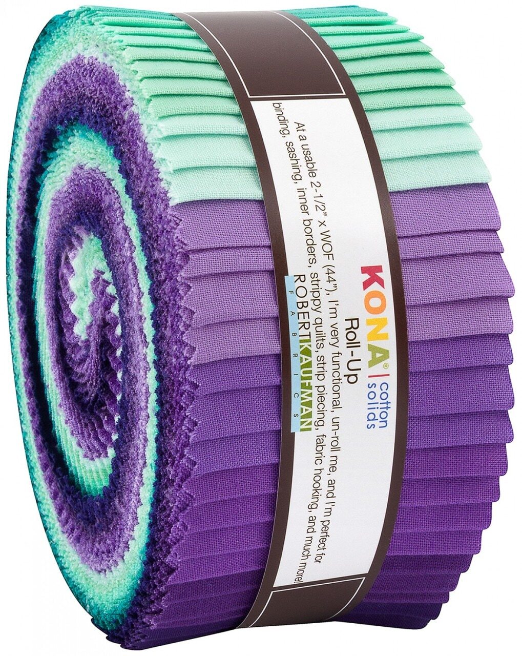 Kona Cotton 2.5 in Strips – Aurora Palette | 40 Precut 2½″ Strips for patchwork, quilting and sewing