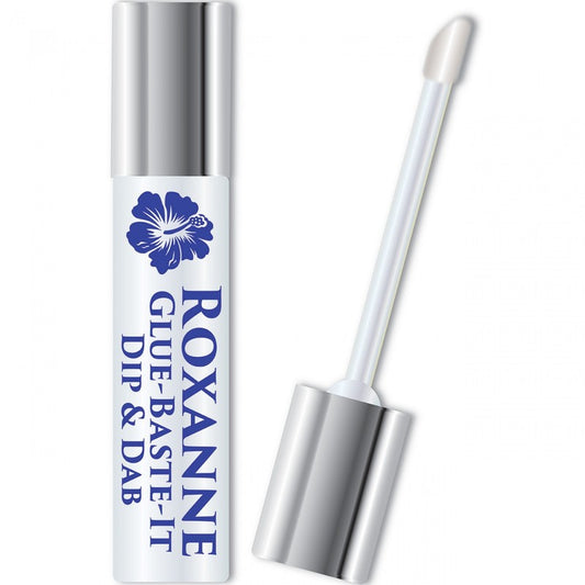 Roxanne Glue-Baste-It Dip & Dab silver brush-on tube with wand applicator