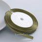 6mm single-sided satin ribbon in Olive Green, sold by the yard — S-04-006-GLL-1