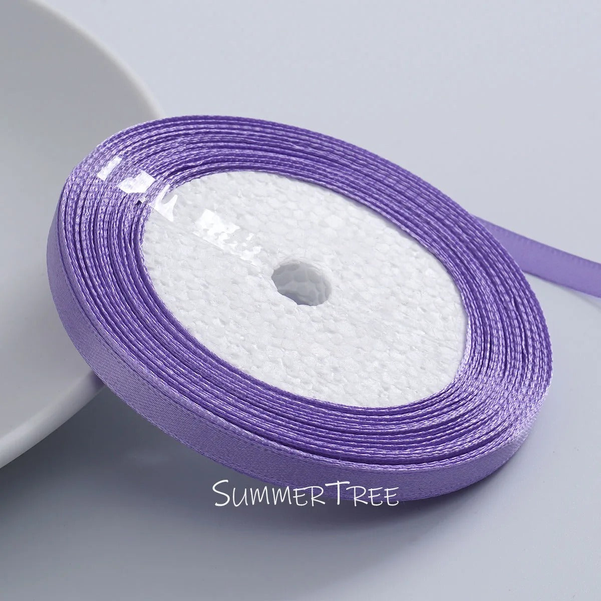 6mm single-sided satin ribbon in Light Purple, sold by the yard — S-04-006-OZI-1