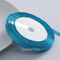 6mm single-sided satin ribbon in Teal Blue, sold by the yard — S-04-006-TBL-1