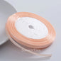 6mm single-sided satin ribbon in Peach, sold by the yard — S-04-006-XIN-1