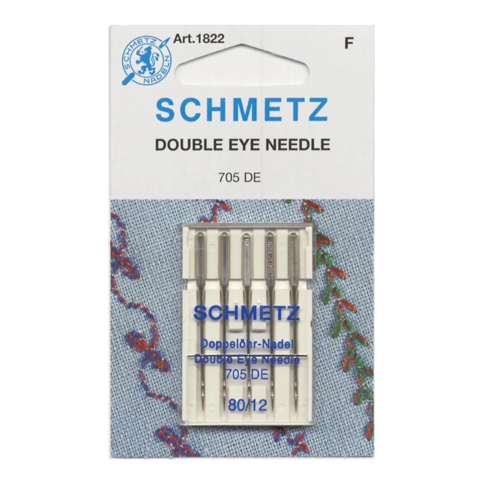 Schmetz Double Eye Topstitch Machine Needle Size 80/12 , quilting and needlework