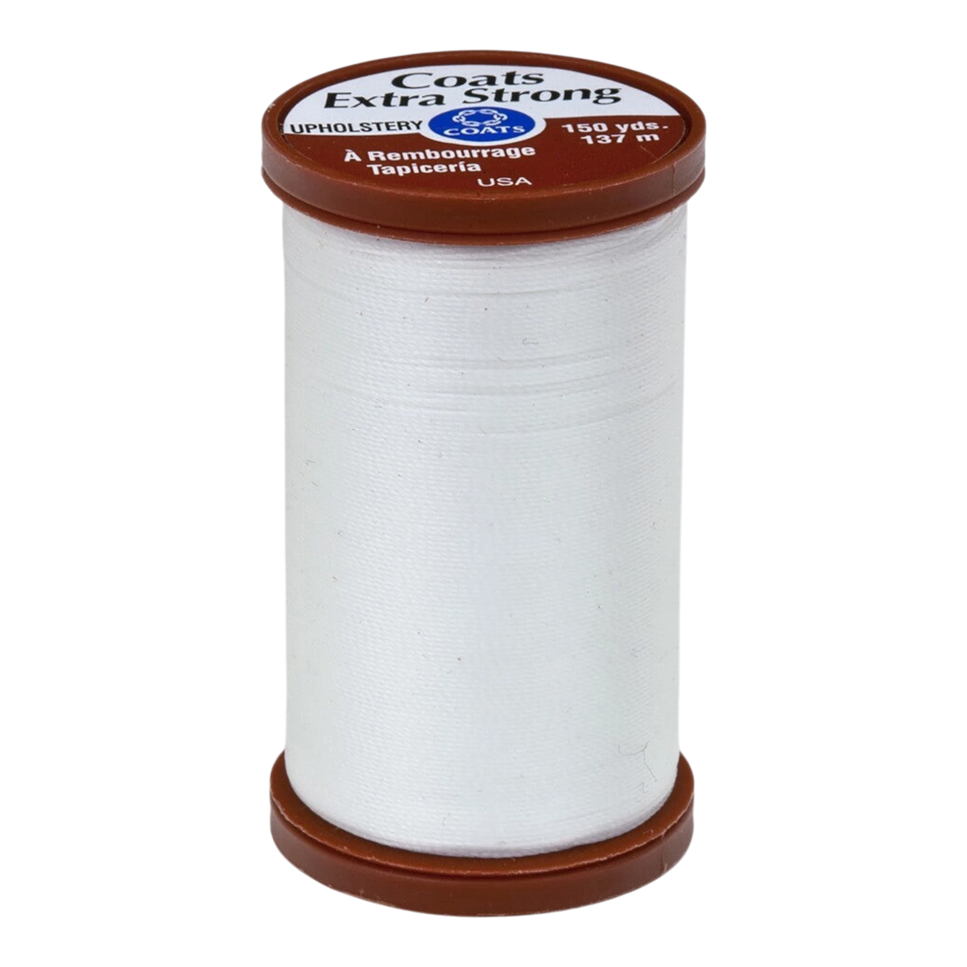 Coats Extra Strong & Upholstery Thread 150 yds - WHITE , piecing and stitching
