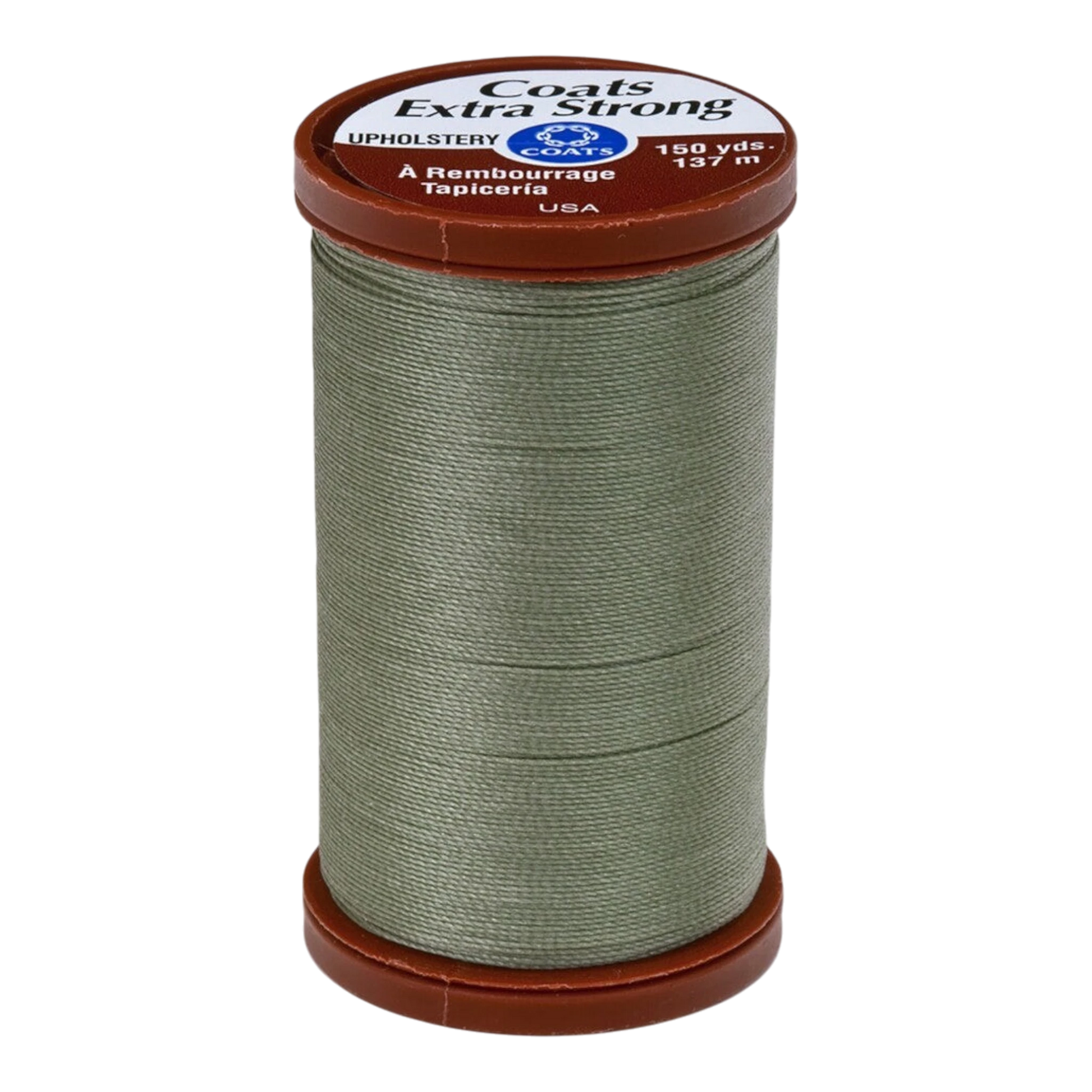 Coats Extra Strong & Upholstery Thread 150 yds - Green Linen for patchwork, quilting and sewing