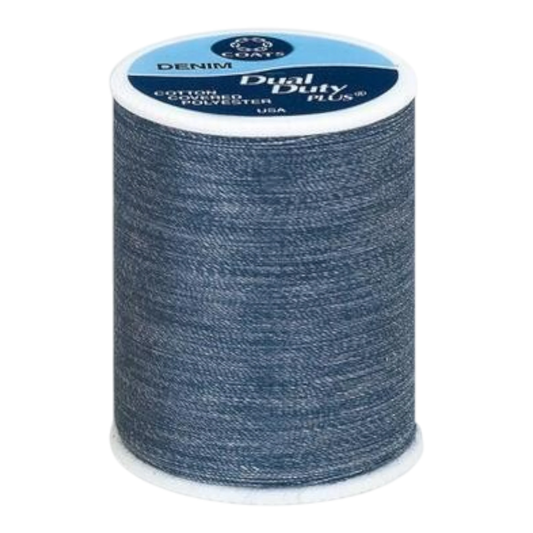 Coats Denim Thread 125 yds Denim Blue , piecing and stitching