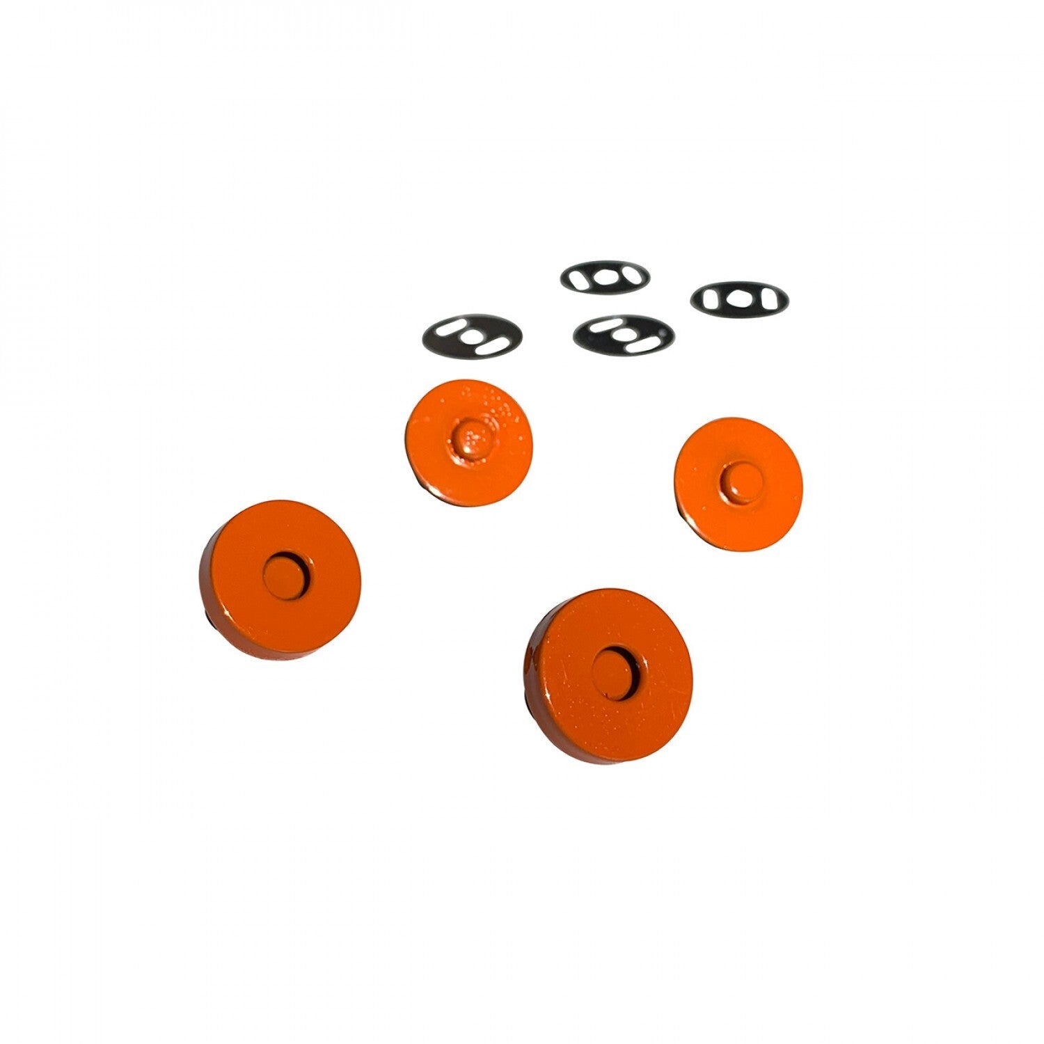 Magnetic Snaps - ORANGE - 19 mm wide for bag making and sewing projects