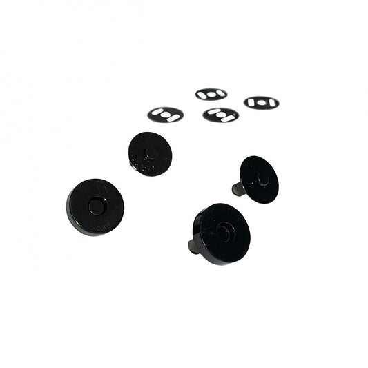 Magnetic Snaps - BLACK - 19 mm wide for bag making and sewing projects