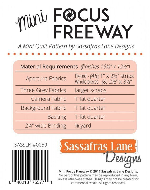 Mini Focus Freeway Mini Wall Hanging Pattern , quilting and craft projects