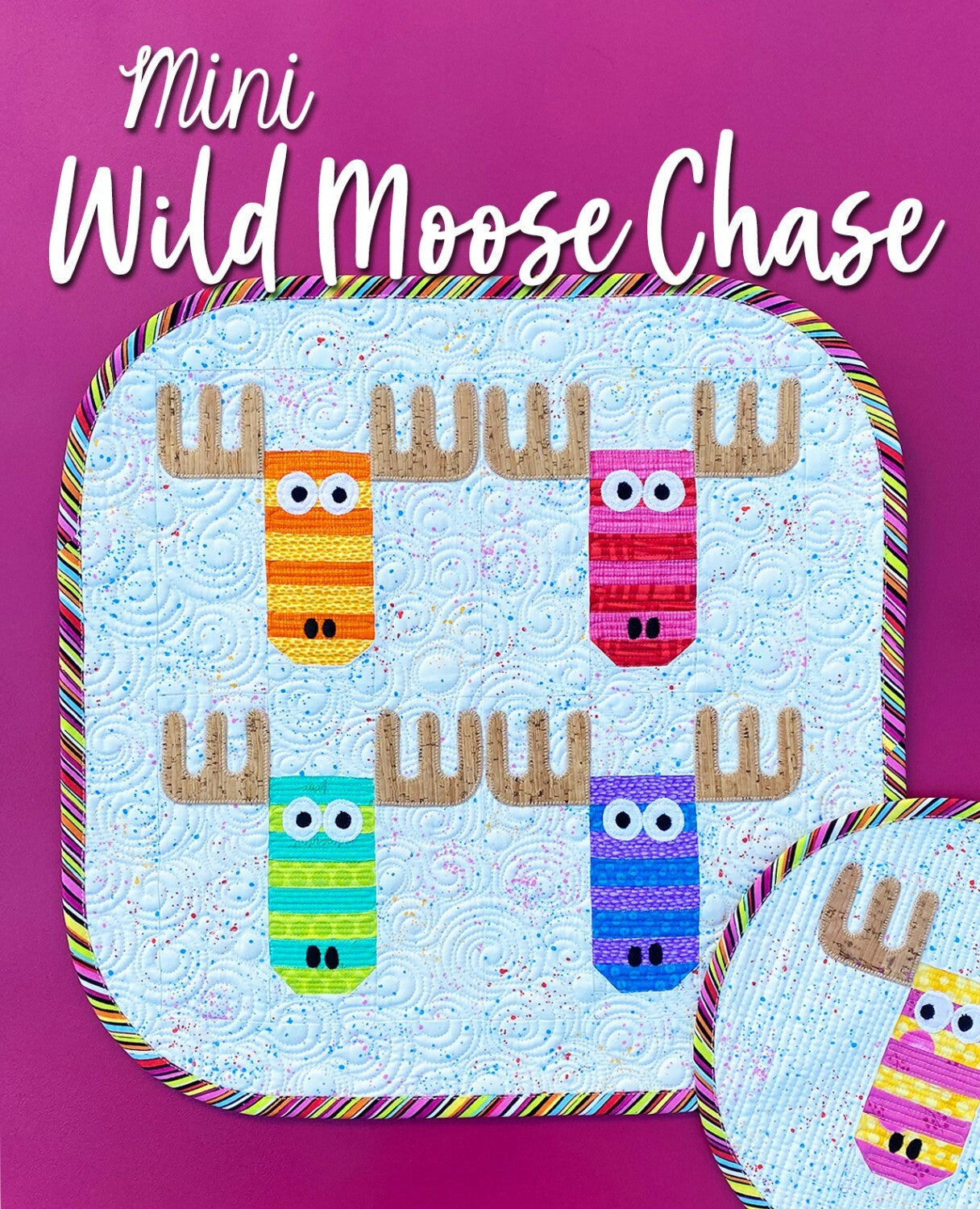 Mini Wild Moose Wall Hanging Pattern , quilting and craft projects