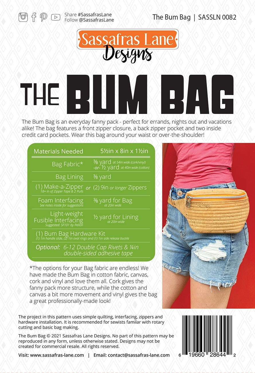 The Bum Bag Pattern , quilting and craft projects