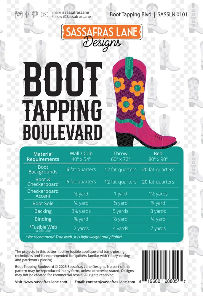 Boot Tapping Boulevard Quilt Pattern , quilting and craft projects