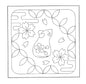 Japanese Sashiko Sampler - Mouse & Shippo-tsunagi (Seven Treasures) White Cotton Cloth