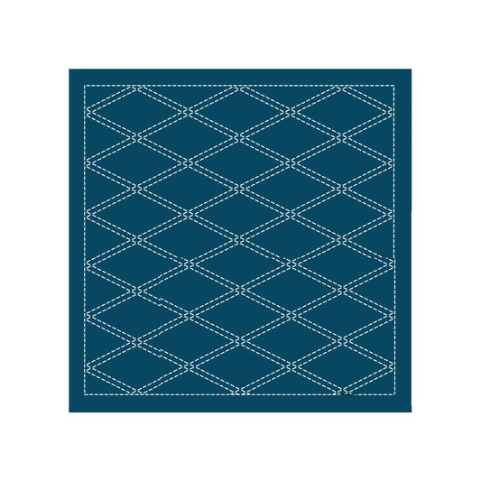 Sashiko Sampler Tasuki Navy , piecing and stitching