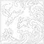 Sashiko Cloth - ARA-NAME-WHITE , piecing and stitching