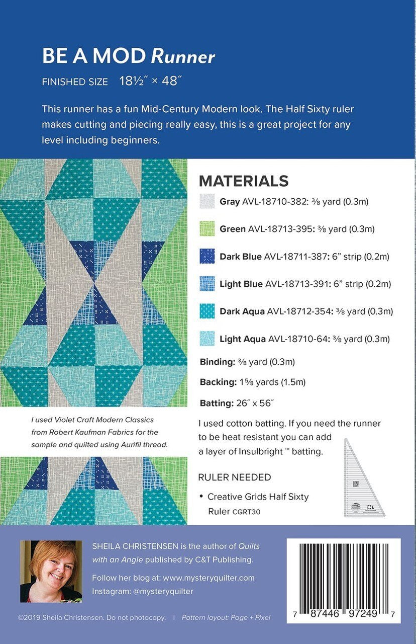 Be a Mod Runner Pattern , quilting and craft projects
