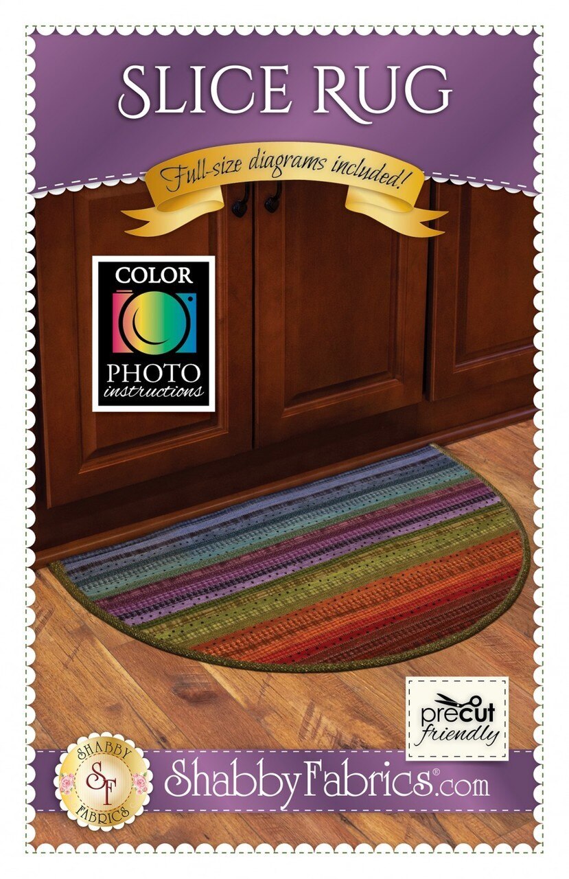 Slice Jelly Roll Rug Pattern for patchwork, quilting and sewing