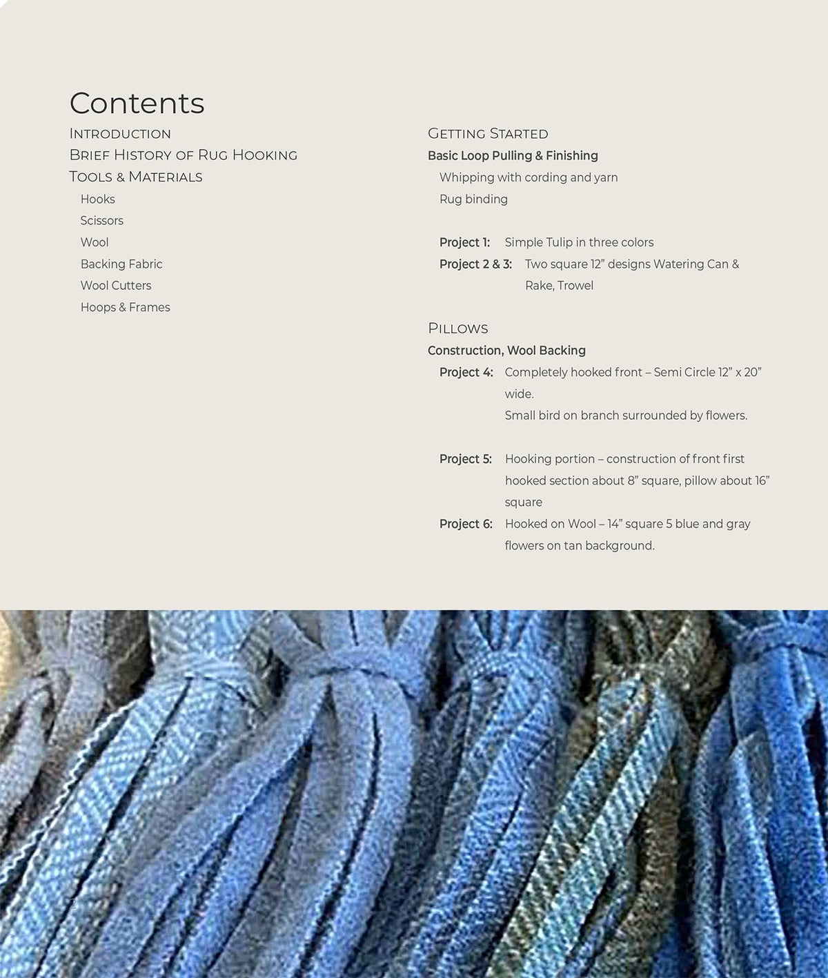 Rug Hooking with Wool Strips BOOK – book preview 1