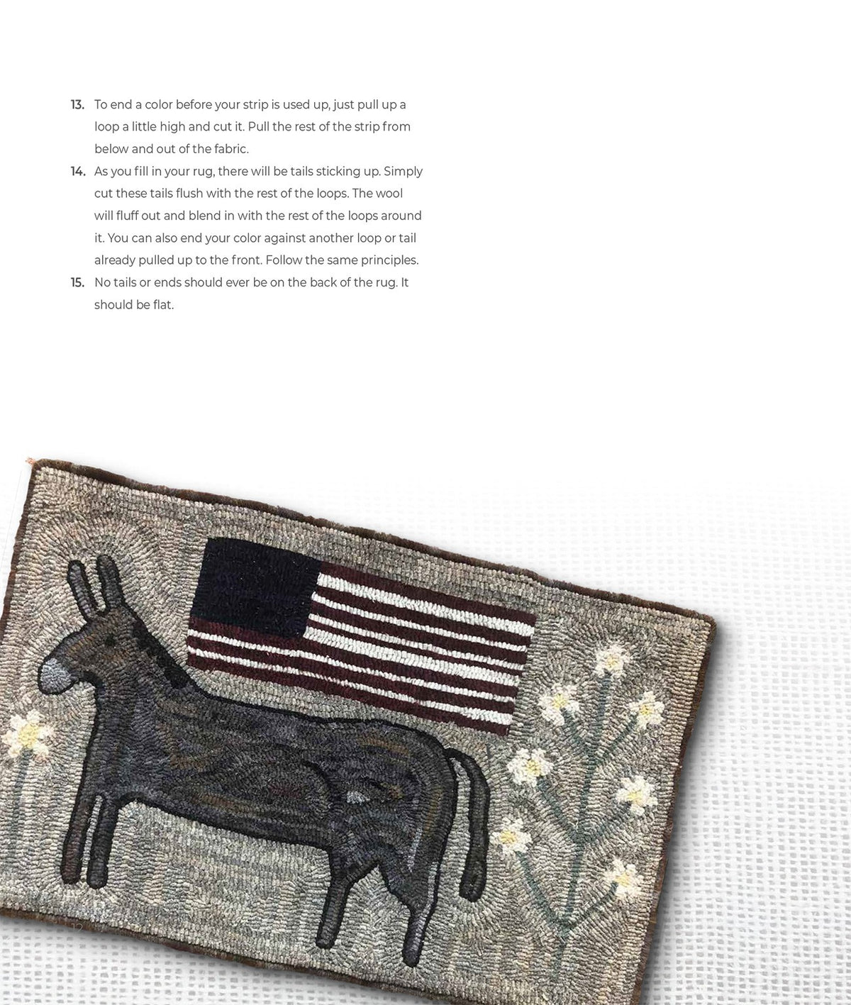 Rug Hooking with Wool Strips BOOK – book preview 4
