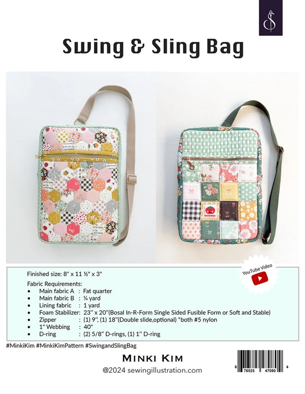 Swing and Sling Bag Pattern , quilting and craft projects