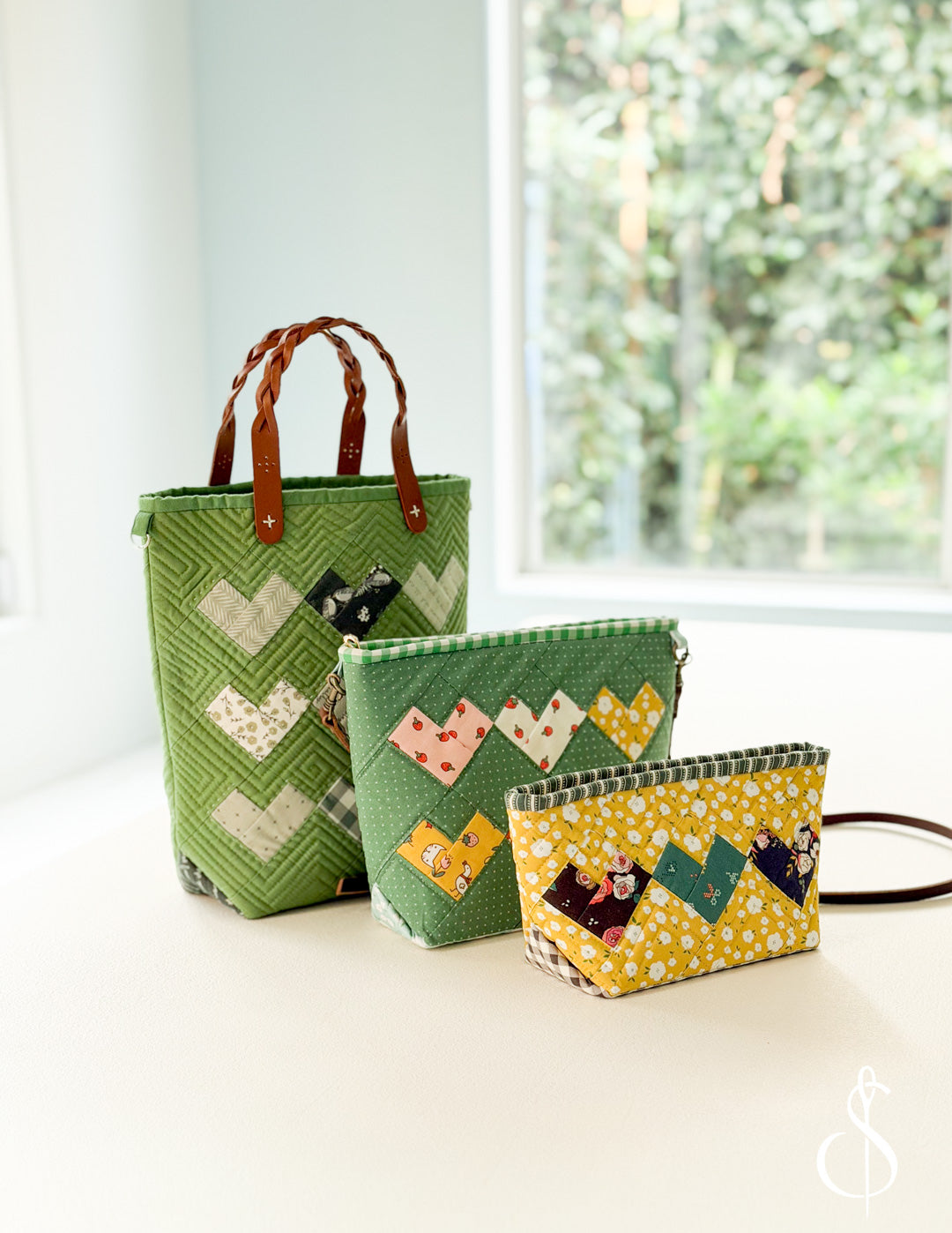 Sweetheart Trio Bag Pattern – project example 1